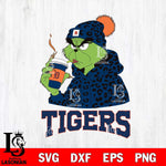 Detroit Tigers Grinch Leopard Christmas Cut Files Cricut, Svg Dxf Eps Png file , Silhouette