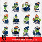 Detroit Tigers Grinch MLB Bundle 12 SVG Eps Dxf Png File, Digital Download, Instant Download