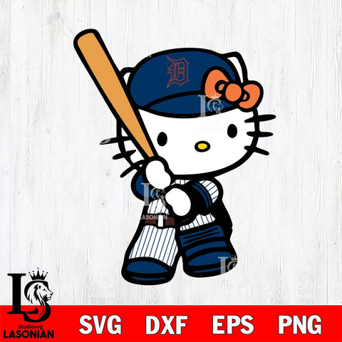 Detroit Tigers Hello Kitty 2 Svg Eps Dxf Png File, Digital Download, Instant Download