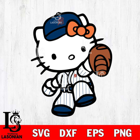 Detroit Tigers Hello Kitty 3 Svg Eps Dxf Png File, Digital Download, Instant Download