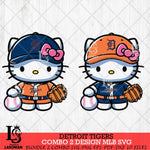 Detroit Tigers Hello Kitty Bundle 2 SVG Svg Eps Dxf Png File, Digital Download, Instant Download