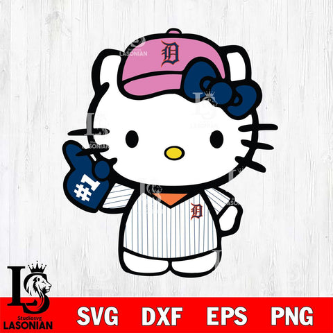 Detroit Tigers Hello Kitty sport 10 Svg Eps Dxf Png File, Digital Download, Instant Download