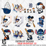 Detroit Tigers MLB Bundle 12 Svg Eps Dxf Png File, Digital Download, Instant Download