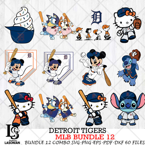 Detroit Tigers MLB Bundle 12 Svg Eps Dxf Png File, Digital Download, Instant Download