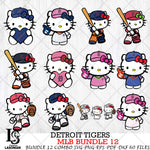 Detroit Tigers MLB Bundle 12 Svg Eps Dxf Png File, Digital Download, Instant Download