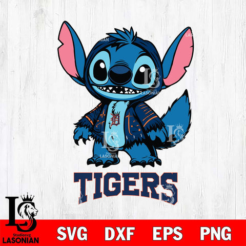 Detroit Tigers Stitch Halloween Svg Eps Dxf Png File, MLB svg, Digital Download, Instant Download