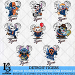 Detroit Tigers Stitch Halloween Bundle MLB Svg Eps Dxf Png File, Digital Download, Instant Download