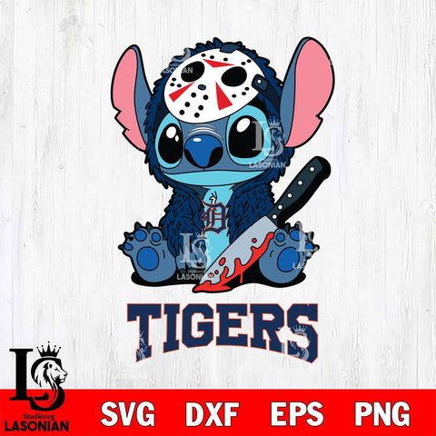 Detroit Tigers Stitch Jason Voorhees Svg Eps Dxf Png File, MLB svg, Digital Download, Instant Download