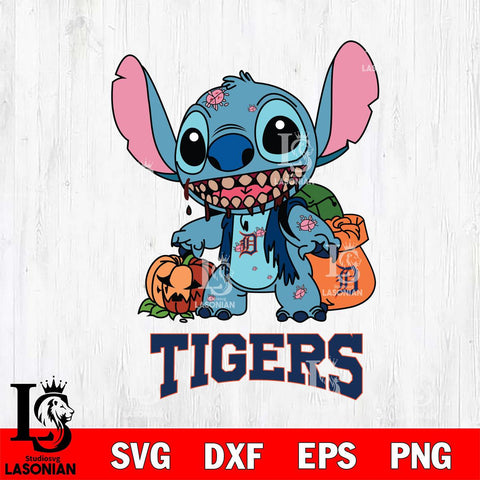 Detroit Tigers Stitch Zombie Svg Eps Dxf Png File, MLB svg, Digital Download, Instant Download