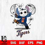 Detroit Tigers Stitch jason voorhees Halloween Svg Eps Dxf Png File, Digital Download, Instant Download