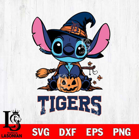 Detroit Tigers Stitch witch Svg Eps Dxf Png File, MLB svg, Digital Download, Instant Download