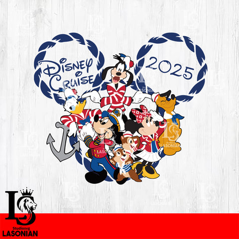 Disney Cruise Trip 2025 Family Vacation Svg Eps Dxf Png File, Digital Download ,Instant Download, Cricut File