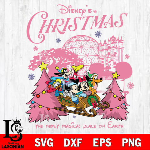 Disney christmas the most magical place on earth Svg Eps Dxf Png File,Christmas File Cut ,Digital Download ,Instant Download, Cricut File