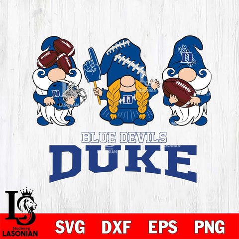 Duke Blue Devils 3 Gnomes Football Svg Eps Dxf Png File, Digital Download, Instant Download