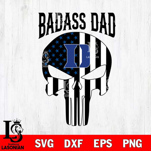 Duke Blue Devils Badass Dad Svg Eps Dxf Png File, Digital Download, Instant Download