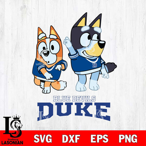 Duke Blue Devils Bluey Chilli Mode Dance Svg Eps Dxf Png File, Digital Download, Instant Download