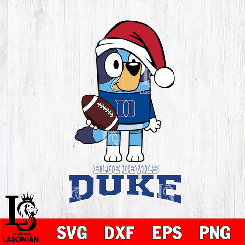 Duke Blue Devils Bluey Christmas Svg Eps Dxf Png File, Digital Download