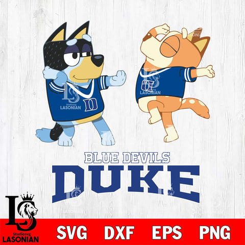 Duke Blue Devils Bluey Dance Svg Eps Dxf Png File, Digital Download, Instant Download