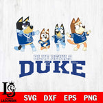 Duke Blue Devils Bluey Dance Mode Squats Svg Eps Dxf Png File, Digital Download, Instant Download