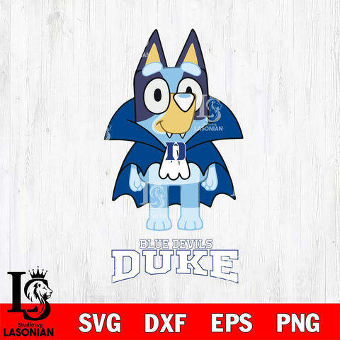 Duke Blue Devils Bluey Dracula Halloween Svg Eps Dxf Png File, Digital Download, Instant Download