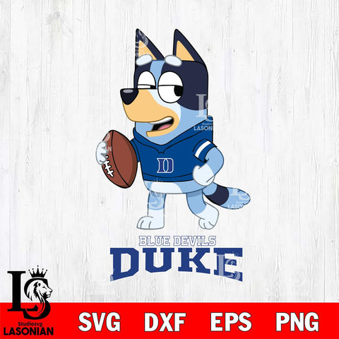 Duke Blue Devils Bluey Football Sport Svg Eps Dxf Png File, Digital Download ,Instant Download, Cricut File