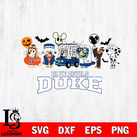 Duke Blue Devils Bluey Halloween Svg Eps Dxf Png File, Digital Download, Instant Download