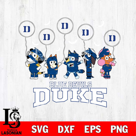 Duke Blue Devils Bluey Halloween Spooky Svg Eps Dxf Png File, Digital Download, Instant Download