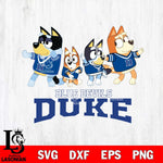 Duke Blue Devils Bluey Mode Dance Squats Svg Eps Dxf Png File, Digital Download, Instant Download