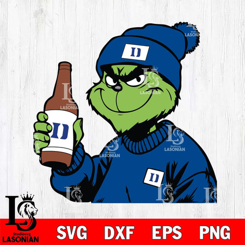 Duke Blue Devils Boujee Grinch 5 Svg Eps Dxf Png File, Digital Download, Instant Download