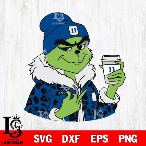 Duke Blue Devils Boujee Grinch 7 Svg Eps Dxf Png File, Digital Download, Instant Download