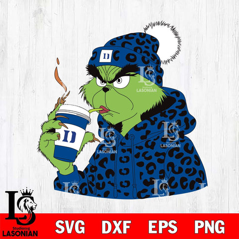 Duke Blue Devils Boujee Grinch 8 Svg Eps Dxf Png File, Digital Download, Instant Download