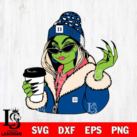 Duke Blue Devils Boujee Grinch 9 Svg Eps Dxf Png File, Digital Download, Instant Download