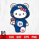 Duke Blue Devils Cute Hello Kitty Svg Eps Dxf Png File, Digital Download, Instant Download