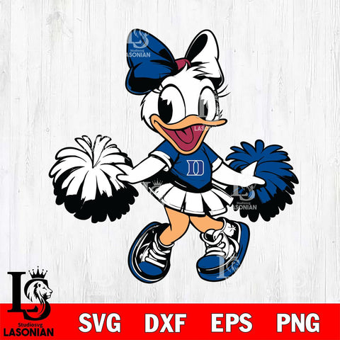 Duke Blue Devils Daisy Duck Cheerleader Svg Eps Dxf Png File, NCAA svg, Digital Download, Instant Download