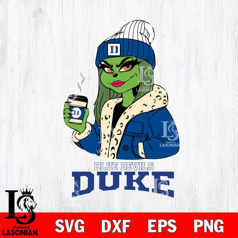 Duke Blue Devils Girls Grinch Bougie Svg Eps Dxf Png File, Digital Download, Instant Download