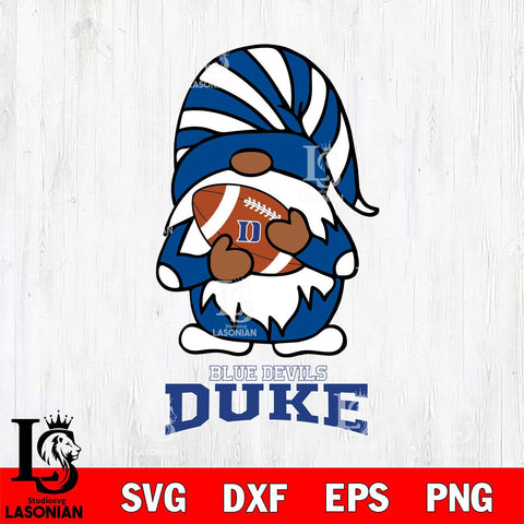 Duke Blue Devils Gnomes Football Svg Eps Dxf Png File, Digital Download, Instant Download