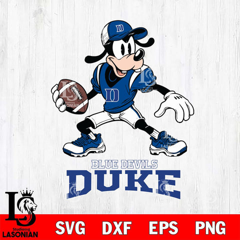 Duke Blue Devils Goofy Disney, Svg Eps Dxf Png File, Digital Download