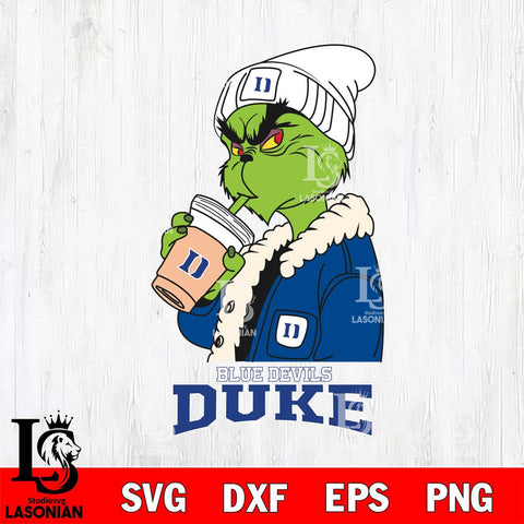 Duke Blue Devils Grinch Bougie Football Svg Eps Dxf Png File, Digital Download, Instant Download