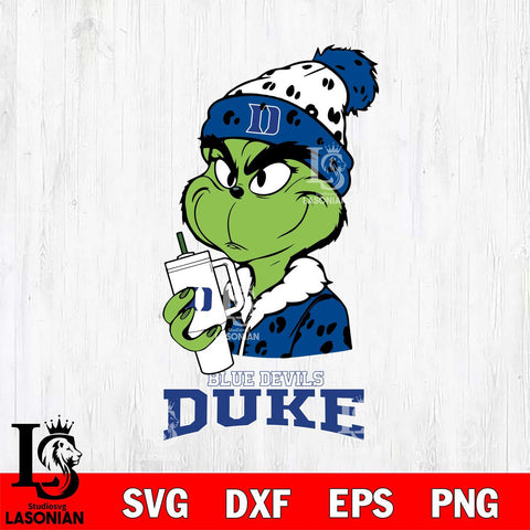 Duke Blue Devils Grinch Bougie Leopard Svg Eps Dxf Png File, Digital Download, Instant Download