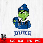 Duke Blue Devils Grinch Football Christmas Cut Files Cricut, Svg Dxf Eps Png file, Digital download , Silhouette