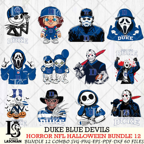 Duke Blue Devils Halloween Bundle 12 SVG Svg Eps Dxf Png File, NCAA bundle svg, Digital Download, Instant Download