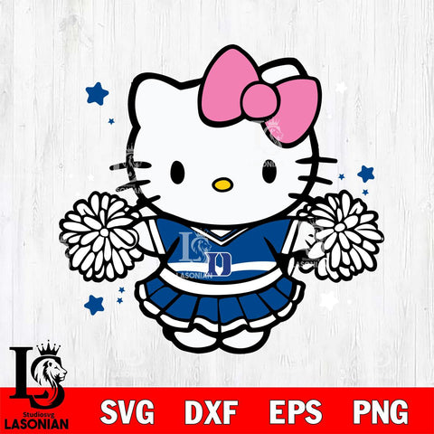 Duke Blue Devils Hello Kitty Cheerleader 10 Svg Eps Dxf Png File, Digital Download, Instant Download