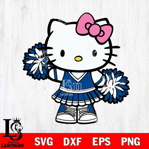 Duke Blue Devils Hello Kitty Cheerleader 11 Svg Eps Dxf Png File, Digital Download, Instant Download