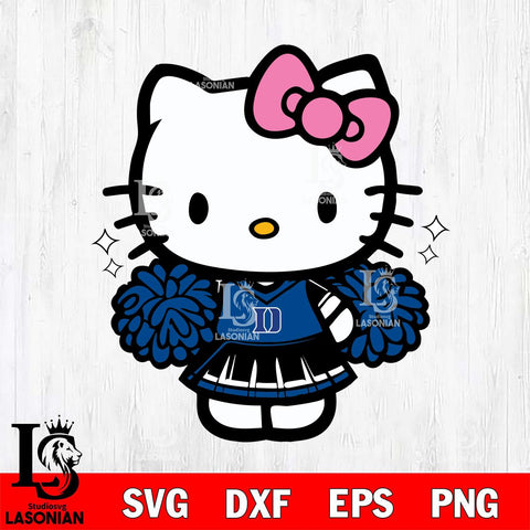 Duke Blue Devils Hello Kitty Cheerleader Svg Eps Dxf Png File, Digital Download, Instant Download