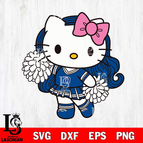 Duke Blue Devils Hello Kitty Cheerleader 7 Svg Eps Dxf Png File, Digital Download, Instant Download