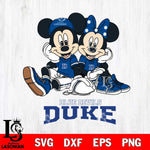 Duke Blue Devils Mickey Minnie Mouse Football Sit Svg Eps Dxf Png File, NCAA svg , File Cut , Digital Download , Instant Download, Cut Svg Files