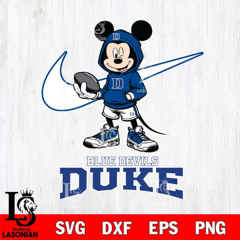 Duke Blue Devils Mikey Mouse Disney NIKE, Svg Eps Dxf Png File, Digital Download