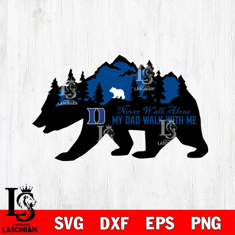 Duke Blue Devils My Dad Walk With Me Svg Eps Dxf Png File, Digital Download, Instant Download