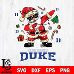 Duke Blue Devils Santa Claus Football Svg dxf eps png pdf file,NCAA svg,Digital Download,Cricut file