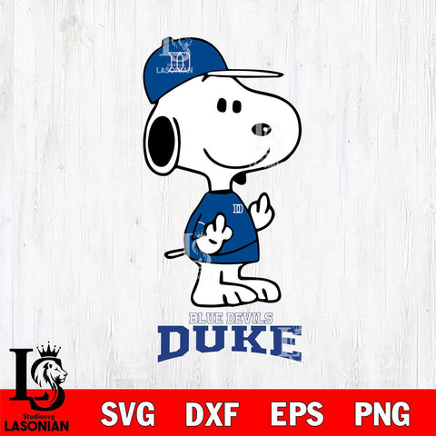 Duke Blue Devils Snoopy Sport 8 Svg Eps Dxf Png File, Digital Download